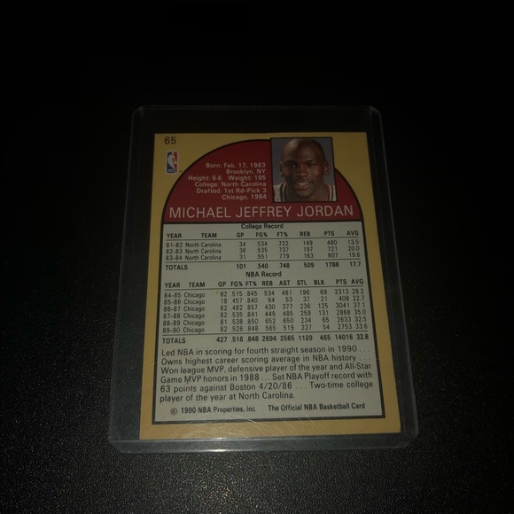 1990-1991 Nba Hoops Michael Jordan #65 - Picture 4 of 4